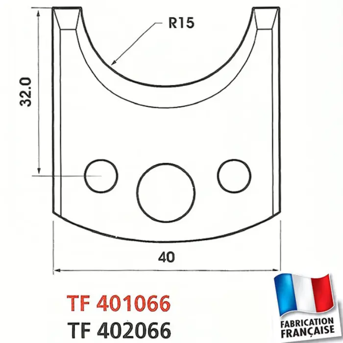 Fer de toupie profil/contre-profil Ht 40 mm