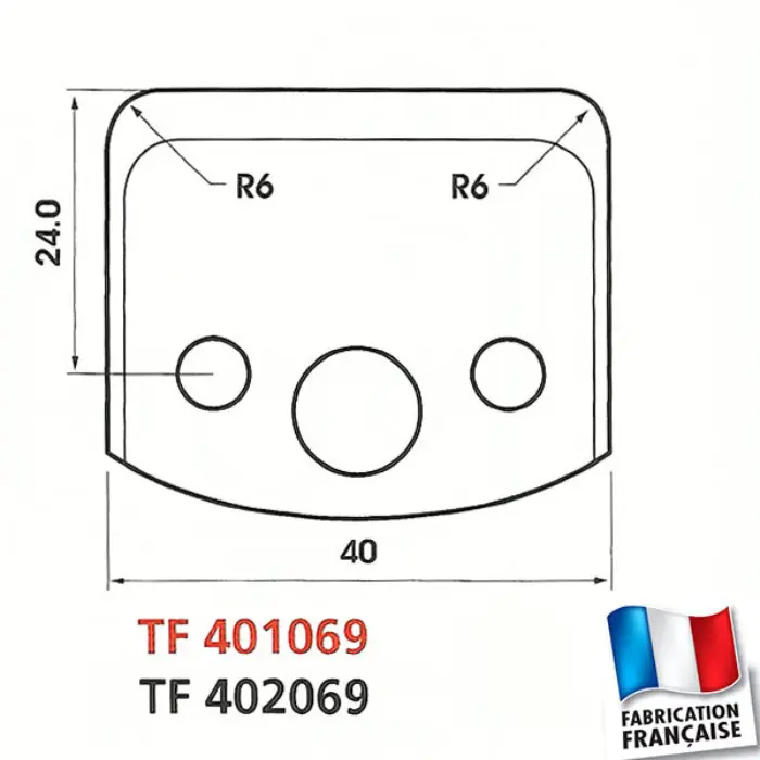 Fer de toupie profil/contre-profil Ht 40 mm