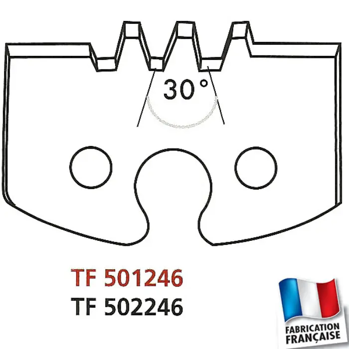 Fers de toupie profilés HT 50 mm n°246 Trapèze double