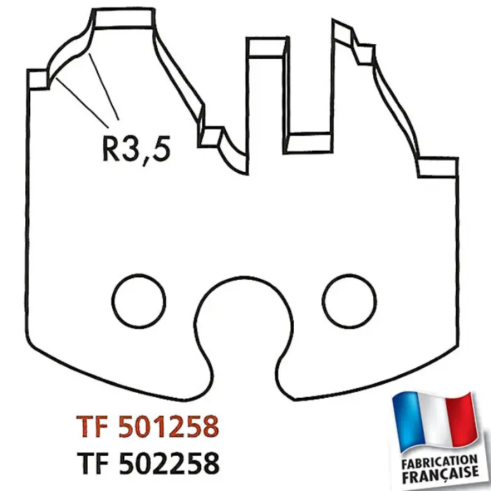 Fers profilés HT 50 mm n°258 profil contre-profil rustique