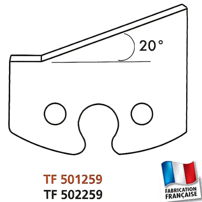 Fers profilés HT 50 mm n°259 chanfrein 20°