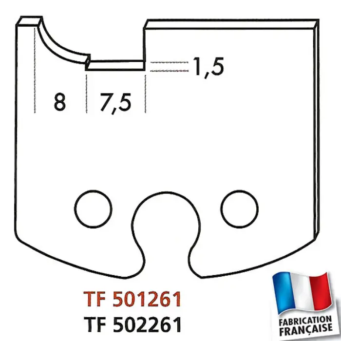 Fers profilés HT 50 mm n°261 moulure étagère