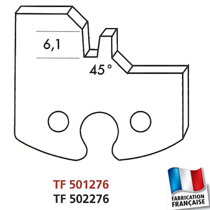 Fers profilés HT 50 mm n°276 assemblage 45° (jeu de 2)