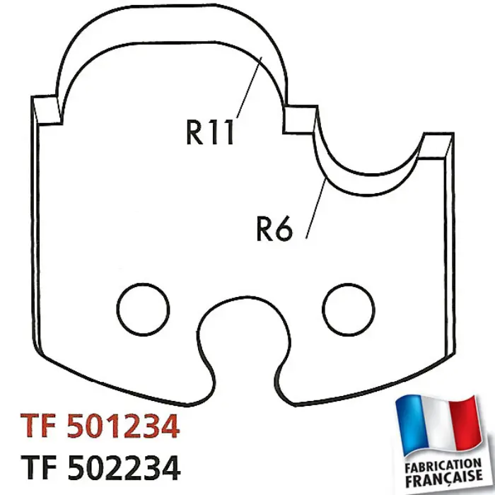 Contre-fers de toupie profil Corniche Louis XVI HT50