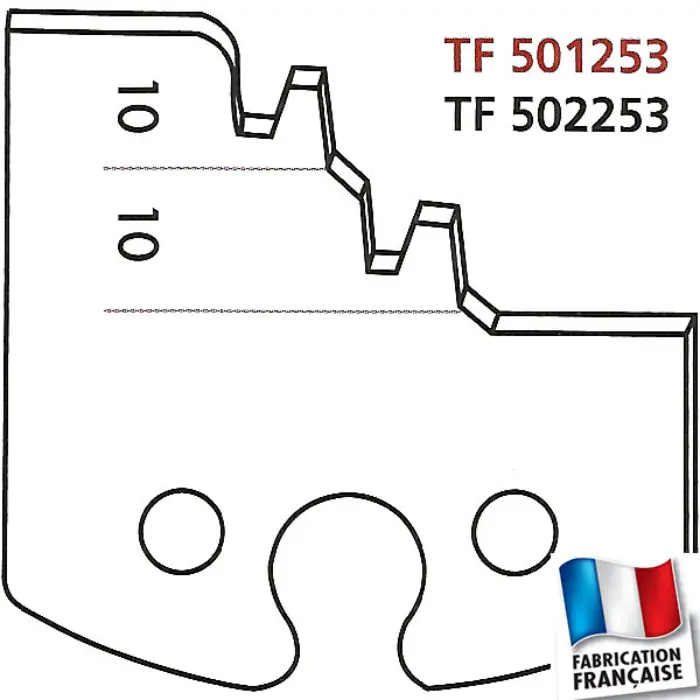 Contre-fers de toupie abatage 45° double HT 50 mm