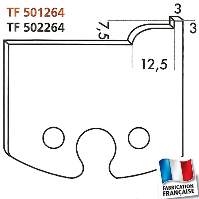Contre-fers moulure HT 50 mm