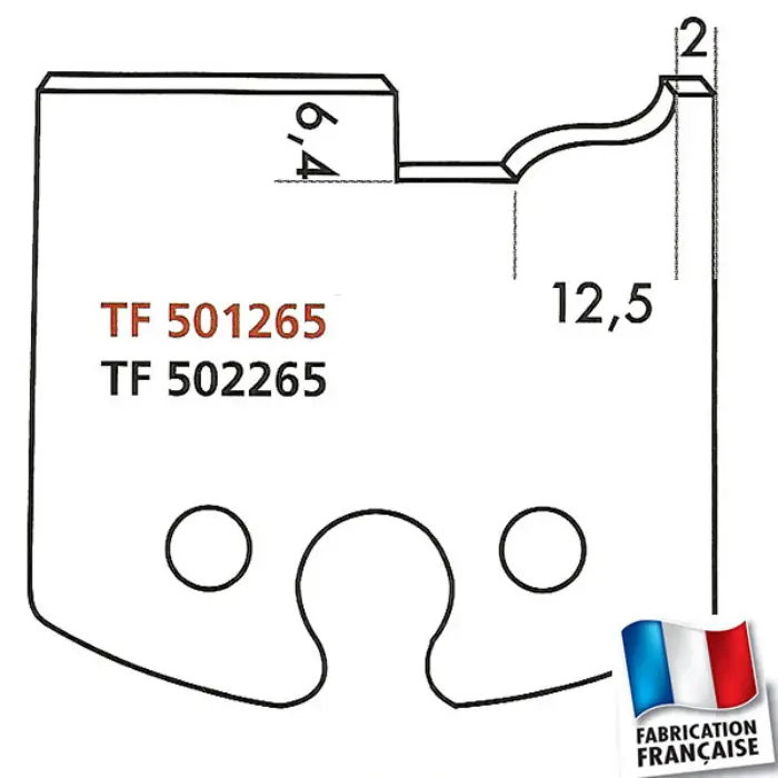 Contre-fers moulure doucine HT 50 mm