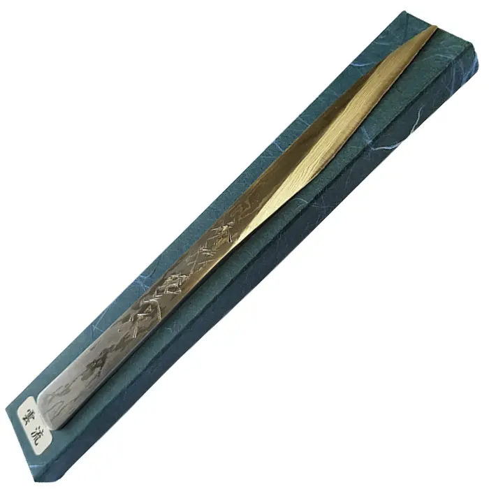 Tranchet lame acier Damas 175 mm - Topman