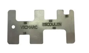 Calibre en tôle pour mandrin N°2 Escoulen/Vicmarc