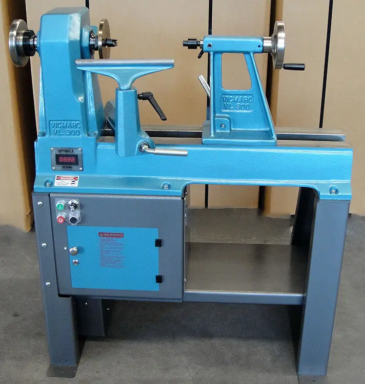 Tour à bois EVS 1,5 kW banc court sur socle fixe - VL300S SM