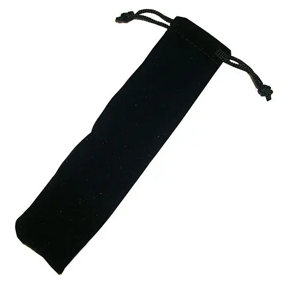 Pochette velours suédine noire à lien coulissant