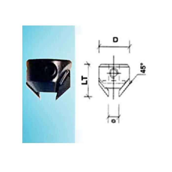 Fraisoir carbure 45° 2 coupes Ø 17 mm / foret Ø 8 mm