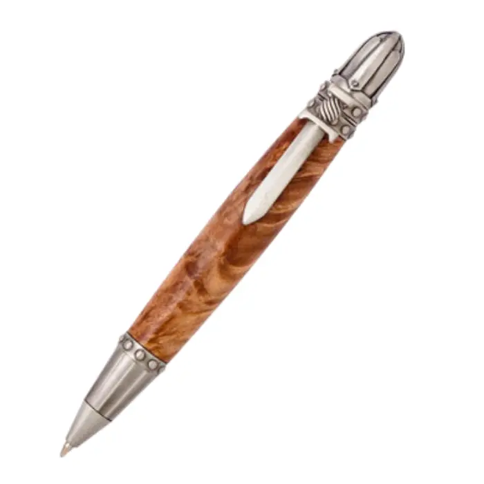 Mécanisme stylo à bille Ø 9,5 mm étain antique · gamme Médiévale Yolande