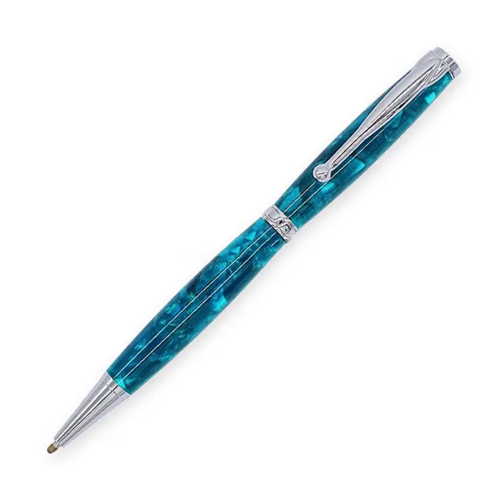 Mécanisme fileté stylo à bille 8 mm chromé - Zita