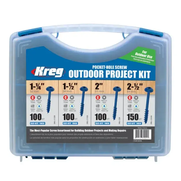 Kit de vis Pocket-Hole Kreg® pour l'extérieur - 450 vis assorties - Kreg